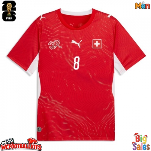 Switzerland Remo Freuler #8 Replica Home Stadium Shirt World Cup 2026 Short Sleeve